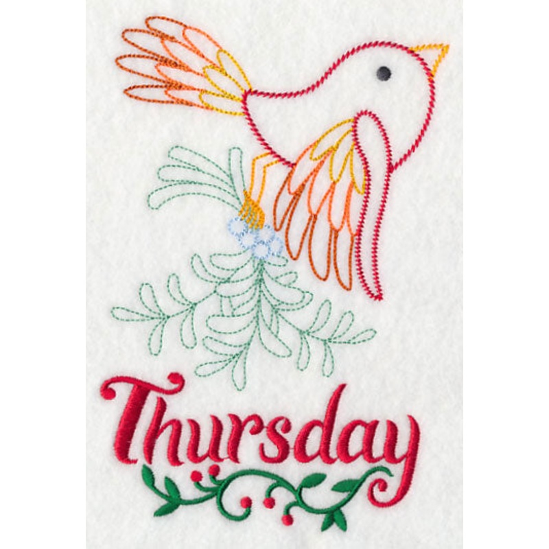 Christmas Bird with Mistletoe – Thursday (Vintage)