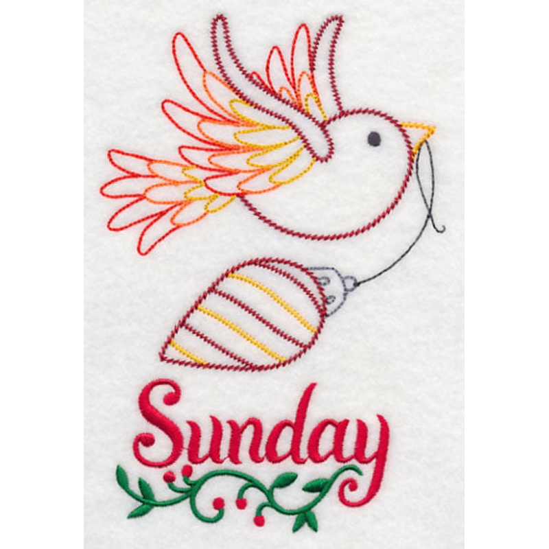 Christmas Bird with Ornament – Sunday (Vintage)