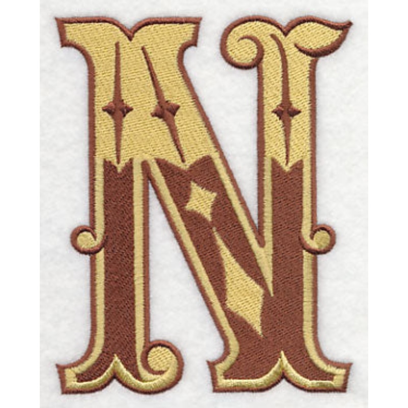 Western Letter N (5 inch)|4.88″ x 3.89″ / 123.96mm x 98.73mm|3.77″ x 3″ / 95.79mm x 76.31mm|3.03″ x 2.42″ / 77.06mm x 61.4mm|2.02″ x 1.61″ / 51.21mm x 40.87mm|All Sizes
