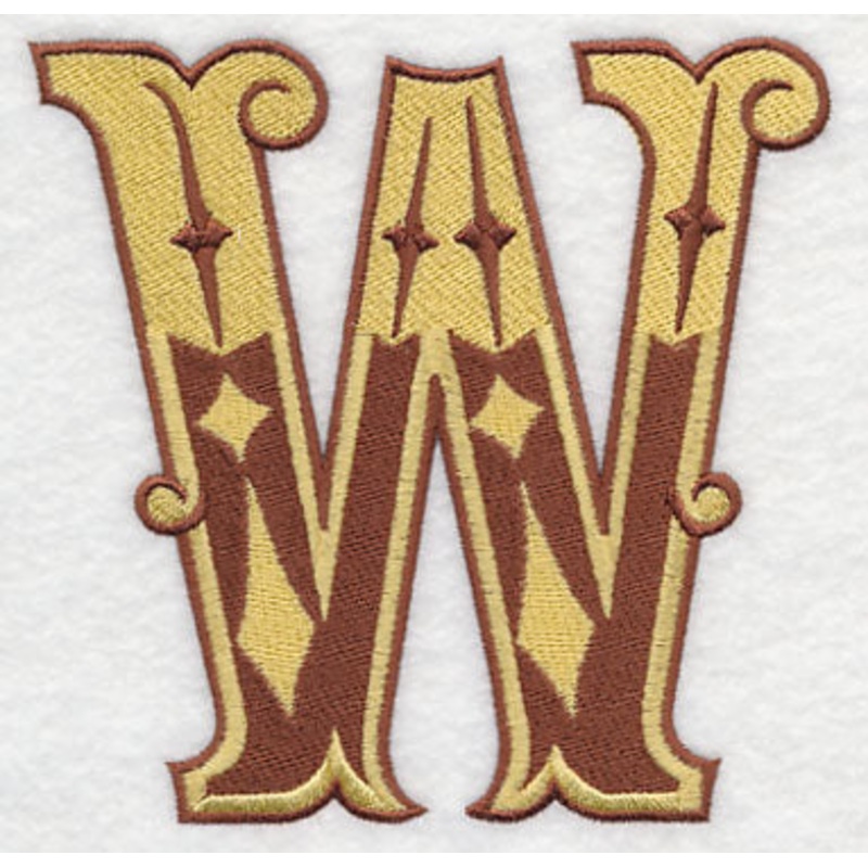 Western Letter W (5 inch)|4.86″ x 5″ / 123.52mm x 126.94mm|3.76″ x 3.86″ / 95.46mm x 98.09mm|3.02″ x 3.11″ / 76.78mm x 78.9mm|2.01″ x 2.06″ / 51.04mm x 52.42mm|All Sizes