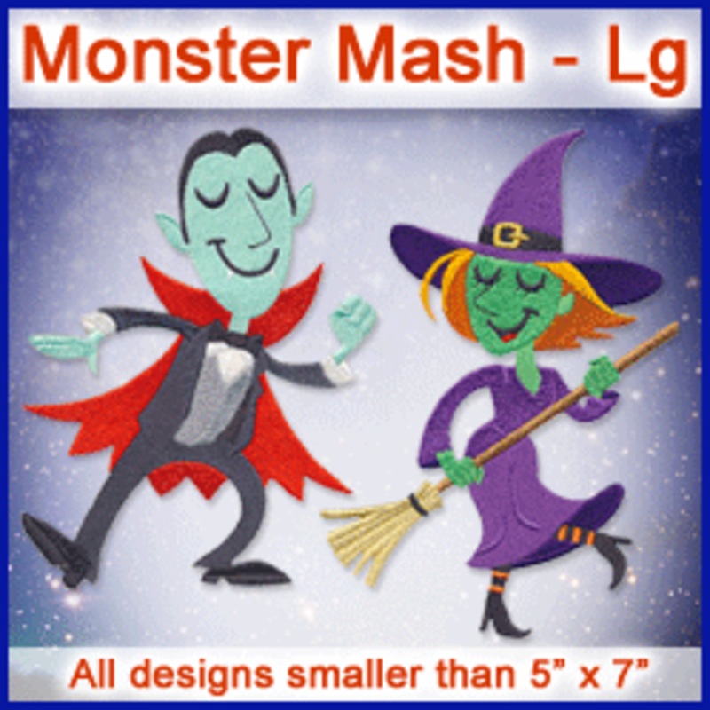 A Monster Mash Design Pack|6.86″ x 4.84″ / 174.24mm x 122.94mm|3.87″ x 3.13″ / 98.3mm x 79.5mm|All Sizes