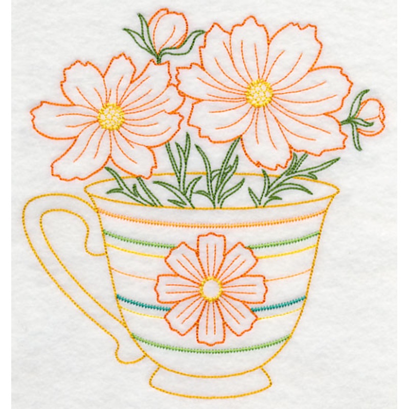 Autumn Cosmos Teacup (Vintage)