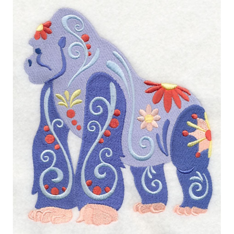 Flower Power Gorilla|6.76″ x 5.86″ / 171.58mm x 148.88mm|5.58″ x 4.85″ / 141.81mm x 123.09mm|3.86″ x 3.36″ / 97.95mm x 85.31mm|All Sizes