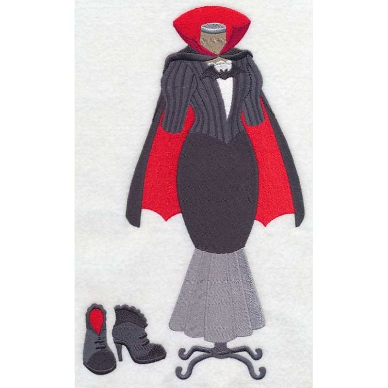 Vampire Costume Dress Form|10.64″ x 6.46″ / 270.23mm x 164.17mm|8.93″ x 5.42″ / 226.72mm x 137.77mm|7.41″ x 4.5″ / 188.17mm x 114.36mm|6.51″ x 3.95″ / 165.25mm x 100.45mm|All Sizes