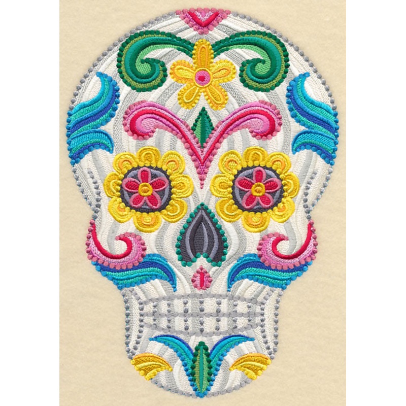 Delicate Sugar Skull|9.76″ x 6.88″ / 247.92mm x 174.73mm|7.78″ x 5.48″ / 197.65mm x 139.3mm|6.85″ x 4.83″ / 174.03mm x 122.65mm|All Sizes