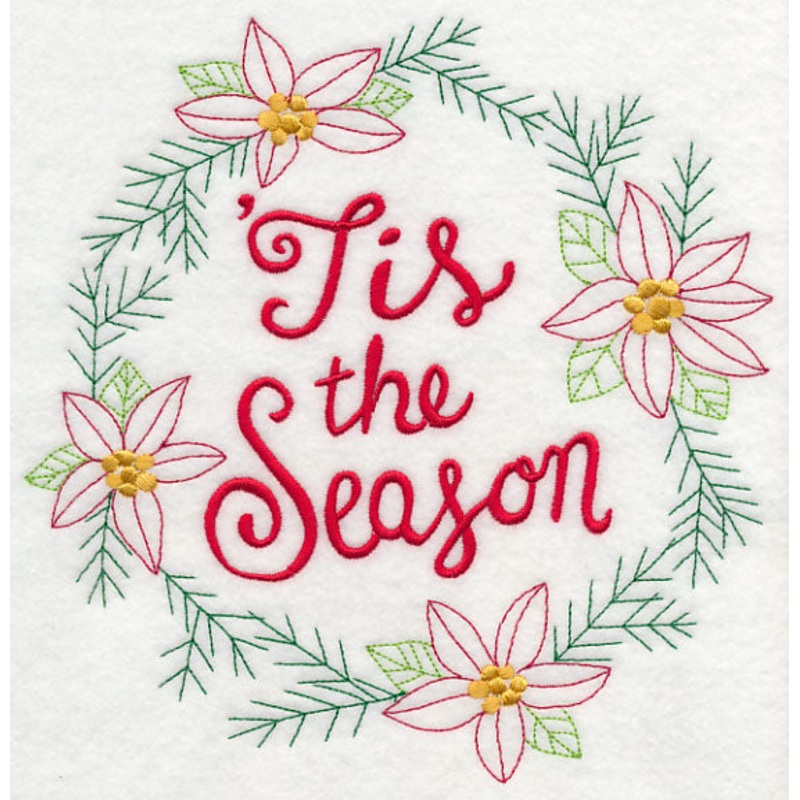 Tis the Season Wreath|7.78″ x 7.67″ / 197.6mm x 194.75mm|6.98″ x 6.88″ / 177.26mm x 174.69mm|5.95″ x 5.87″ / 151.24mm x 149.06mm|4.92″ x 4.85″ / 124.99mm x 123.19mm|3.88″ x 3.82″ / 98.49mm x 97.07mm|All Sizes
