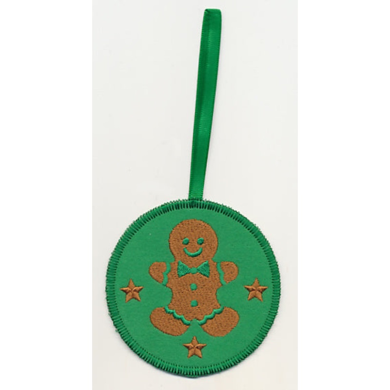 Christmas Gingerbread Stamp Ornament (In-the-Hoop)