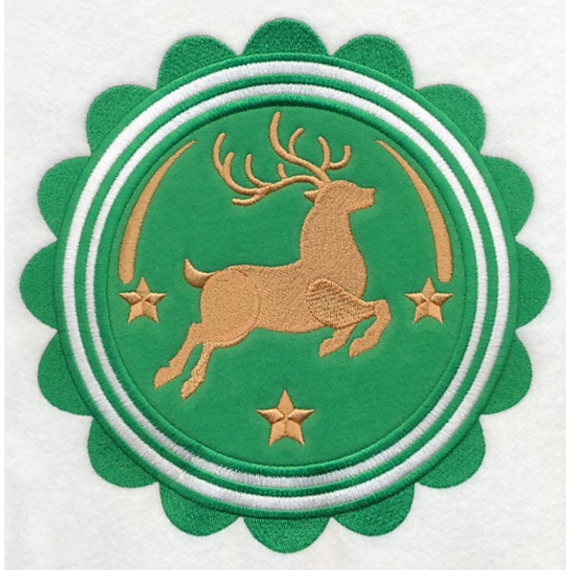 Christmas Reindeer Stamp (Applique)