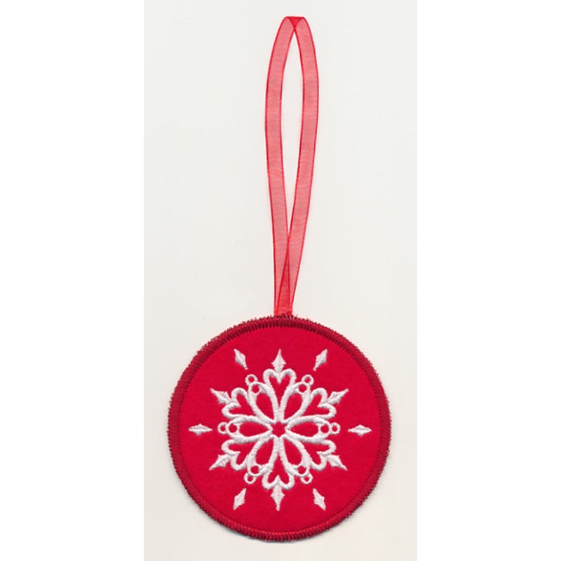 Christmas Snowflake Stamp Ornament (In-the-Hoop)