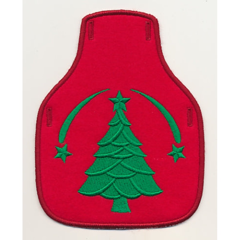 Christmas Tree Stamp Bottle Apron (In-the-Hoop)