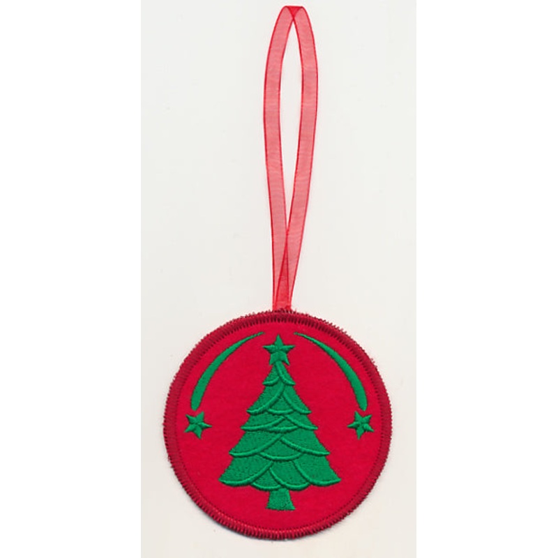 Christmas Tree Stamp Ornament (In-the-Hoop)