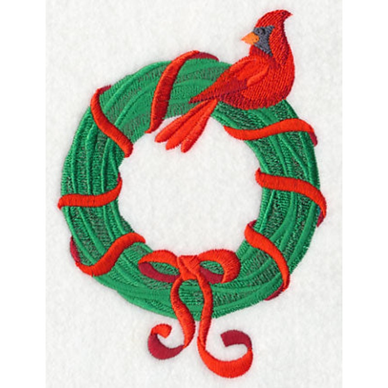 Christmas Wreath and Cardinal|5.77″ x 4.2″ / 146.62mm x 106.68mm|3.86″ x 2.81″ / 98.08mm x 71.35mm|All Sizes