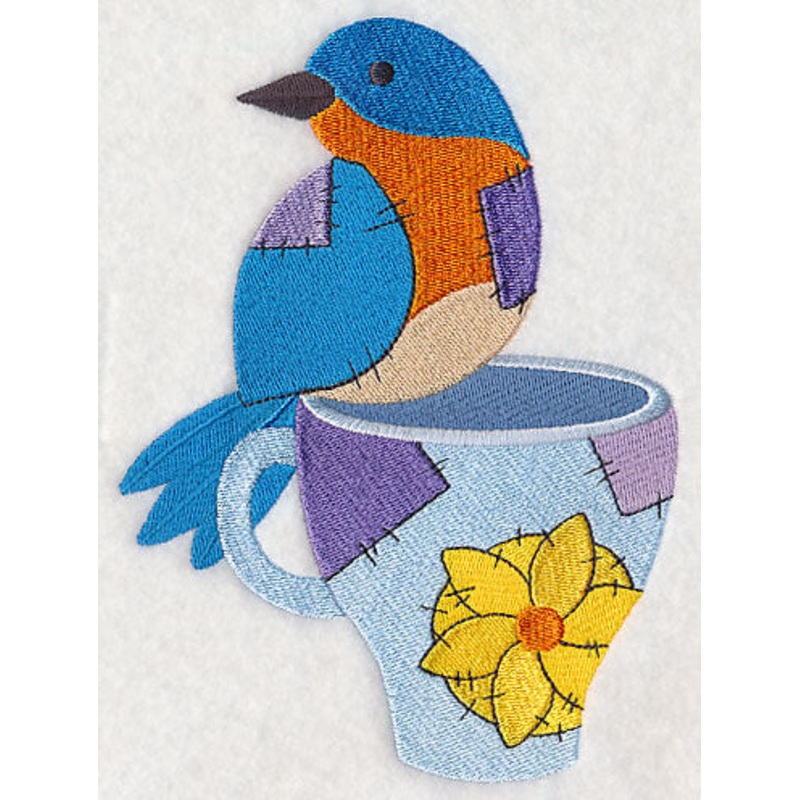 Crafty Bird with Mug|6.63″ x 4.84″ / 168.4mm x 122.94mm|3.86″ x 2.81″ / 98.04mm x 71.37mm|All Sizes