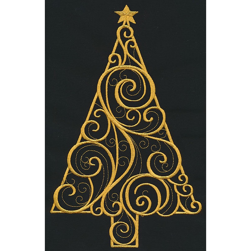 Filigree Christmas Tree (Goldwork)