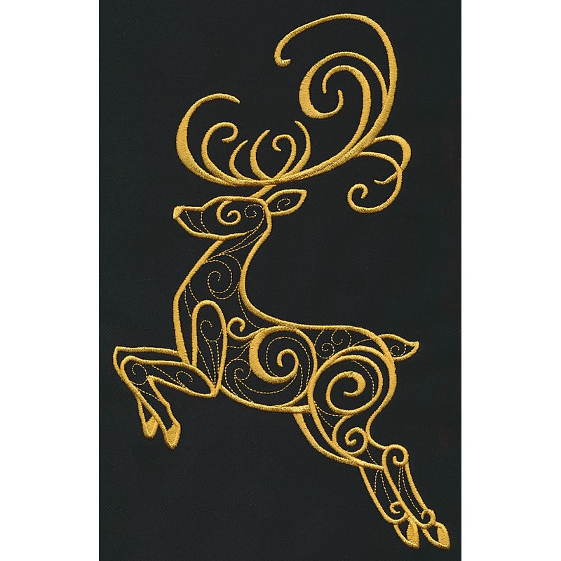 Filigree Reindeer (Goldwork)|11.03″ x 6.85″ / 280.13mm x 173.93mm|9.38″ x 5.83″ / 238.36mm x 148.02mm|7.82″ x 4.86″ / 198.59mm x 123.34mm|6.87″ x 4.27″ / 174.46mm x 108.38mm|3.88″ x 2.41″ / 98.46mm x 61.32mm|All Sizes
