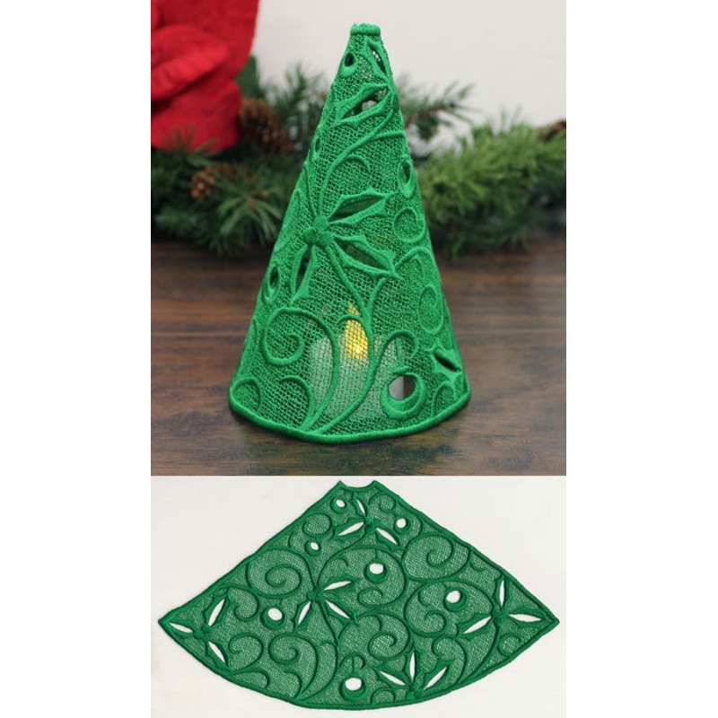 Filigree Tree with Holly and Berries (Lace)