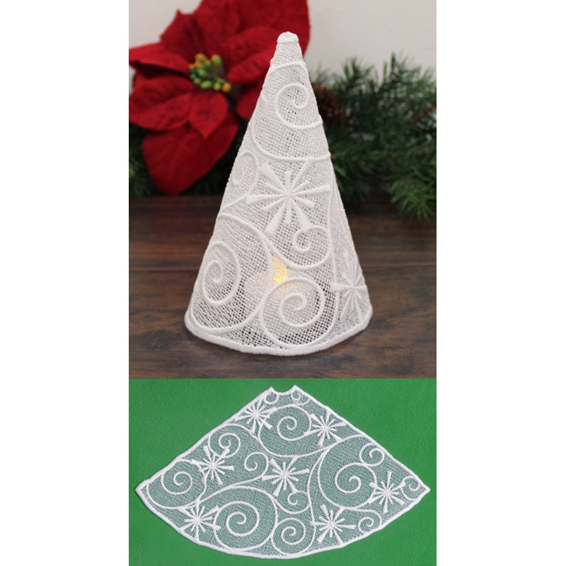 Filigree Tree with Snowflakes (Lace)