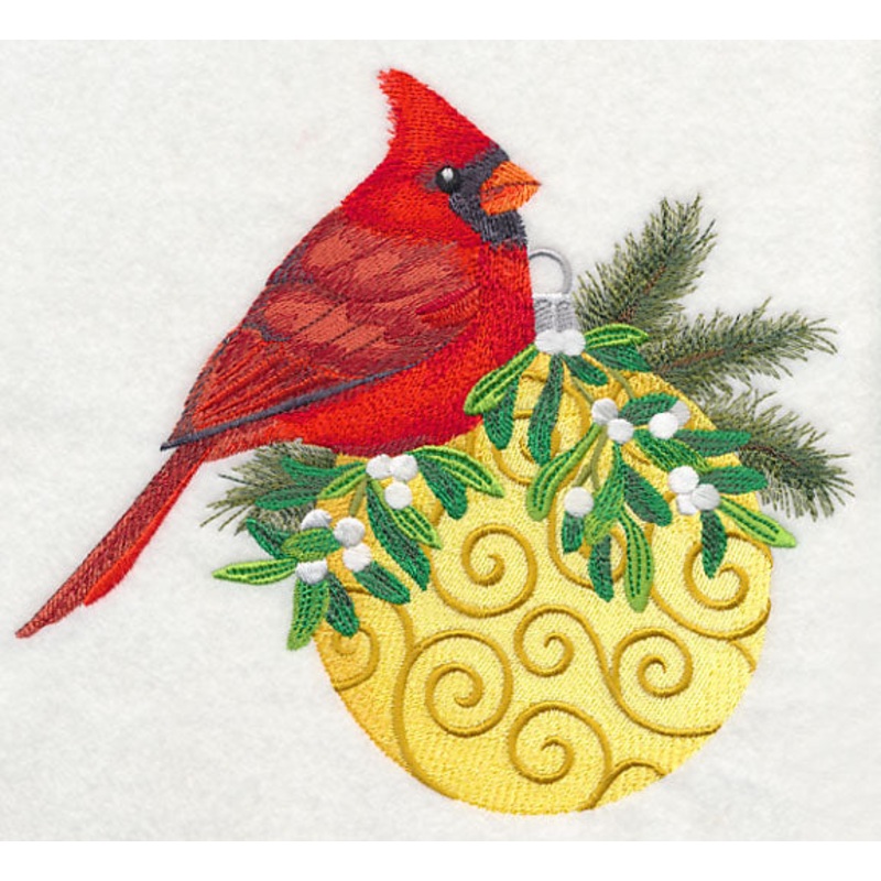 Christmas Cardinal on Ornament