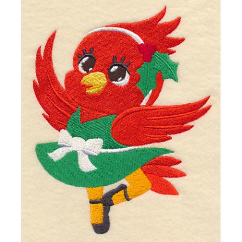 Dancing Christmas Bird|6.24″ x 4.86″ / 158.48mm x 123.34mm|3.86″ x 3″ / 97.97mm x 76.26mm|All Sizes