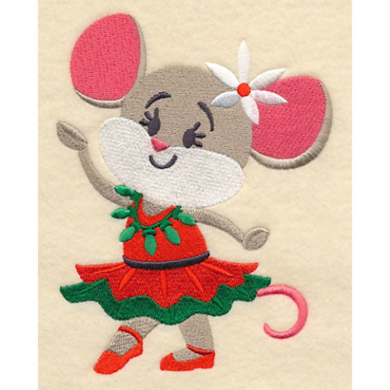 Dancing Christmas Mouse|6.29″ x 4.86″ / 159.87mm x 123.47mm|3.85″ x 2.98″ / 97.88mm x 75.75mm|All Sizes