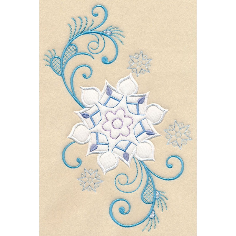 Elegant Snowflake Spray (Applique)