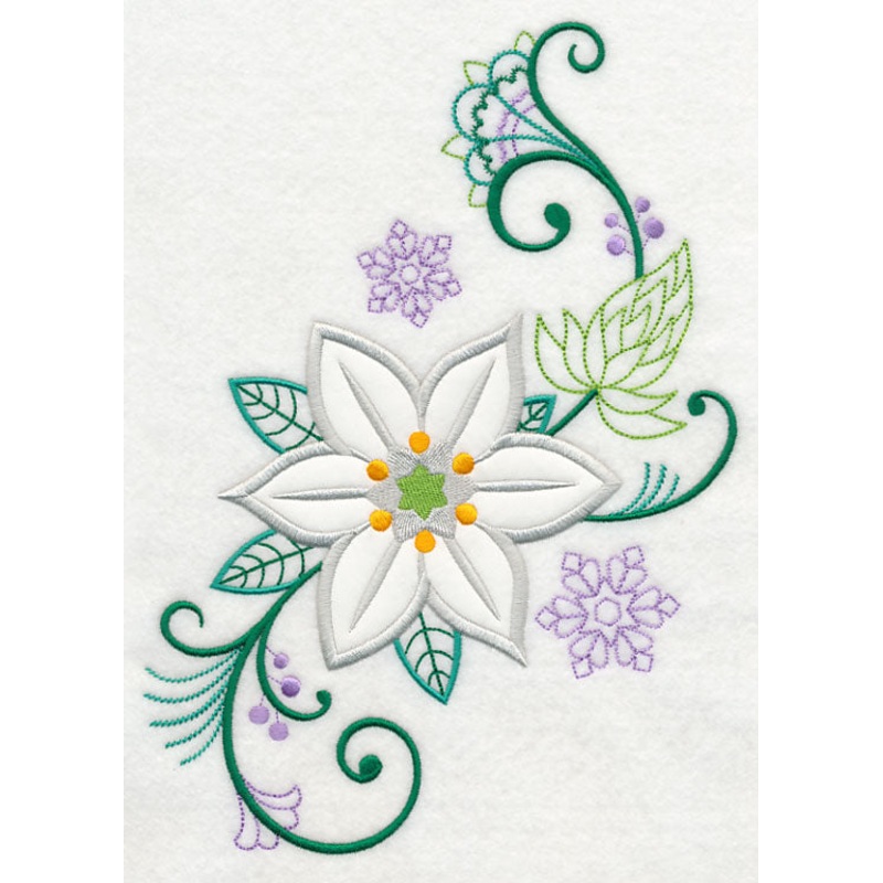 Elegant Star of Bethlehem Spray (Applique)