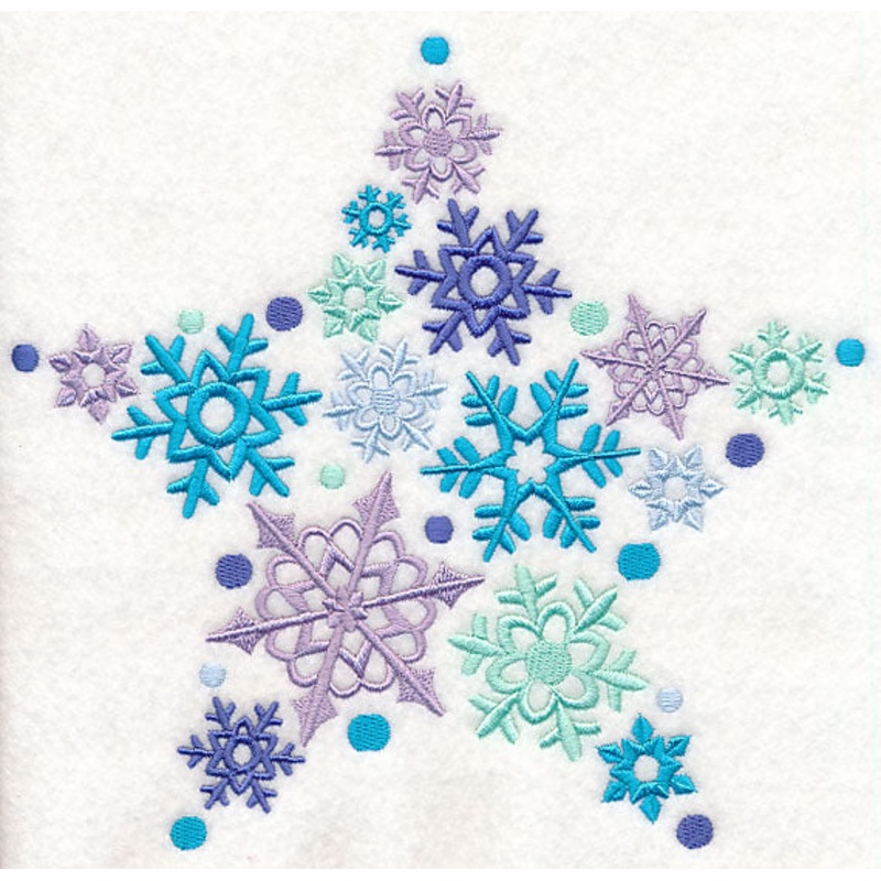 Star of Snowflakes|7.33″ x 7.8″ / 186.27mm x 198.19mm|6.77″ x 7.21″ / 172.07mm x 183.21mm|5.85″ x 6.23″ / 148.57mm x 158.25mm|4.85″ x 5.17″ / 123.19mm x 131.26mm|All Sizes