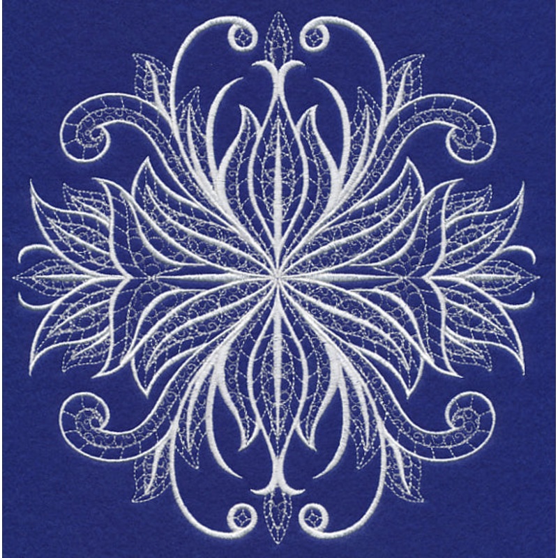 Swirling Symphony Flourish (Whitework)