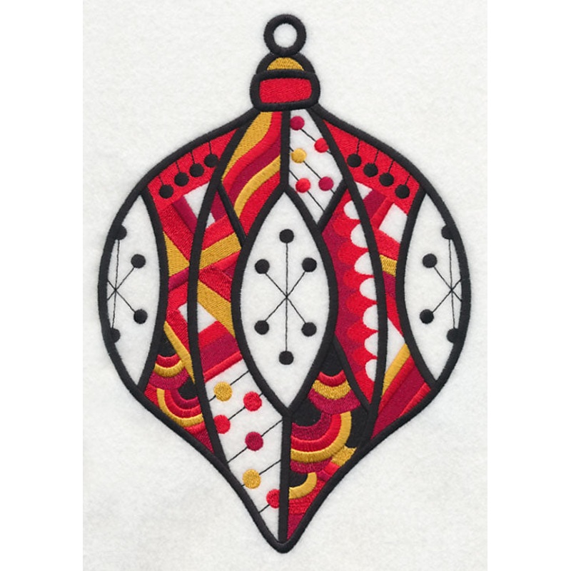 Very Merry Christmas Ornament (Blackwork)