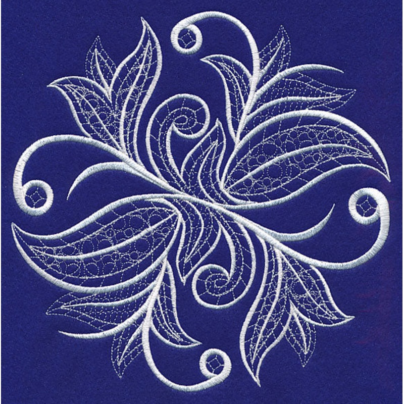 Whirls and Twirls Flourish (Whitework)