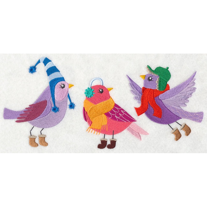 Fashion Birds in Winter Wear 1