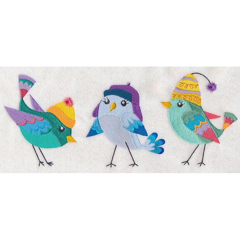 Fashion Birds in Winter Wear 2