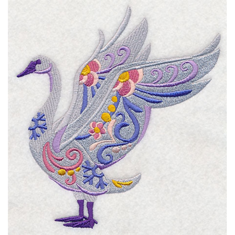 Flower Power Trumpeter Swan|6.32″ x 5.86″ / 160.4mm x 148.76mm|5.24″ x 4.86″ / 133.03mm x 123.36mm|3.87″ x 3.58″ / 98.24mm x 90.95mm|All Sizes