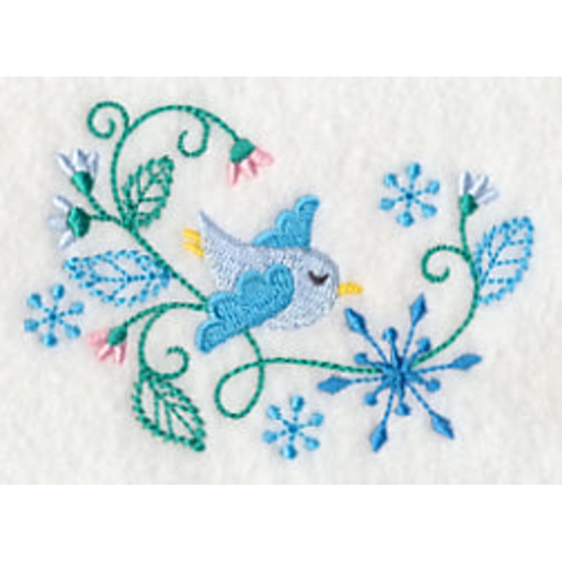 Frosty Foliage & Winter Bird|2.27″ x 3.2″ / 57.63mm x 81.39mm