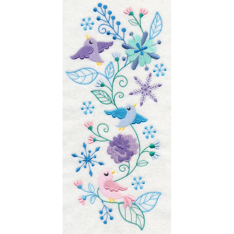 Frosty Foliage & Winter Bird Spray