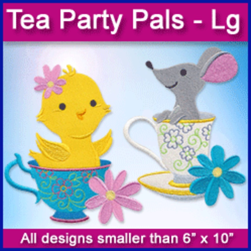 A Tea Party Pals Design Pack|8.3″ x 5.89″ / 210.82mm x 149.61mm|6.86″ x 4.91″ / 174.24mm x 124.71mm|3.89″ x 3.85″ / 98.81mm x 97.79mm|All Sizes