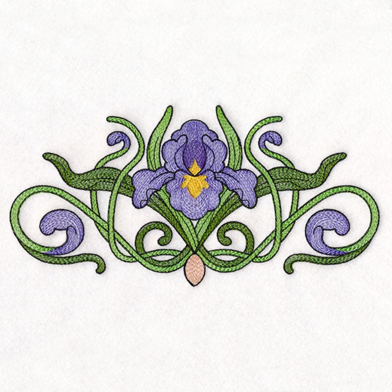 Art Nouveau Iris Feature|5.81″ x 11.75″ / 147.49mm x 298.36mm|4.64″ x 9.4″ / 117.75mm x 238.74mm|3.85″ x 7.8″ / 97.71mm x 198.06mm|3.39″ x 6.88″ / 86.18mm x 174.66mm|All Sizes