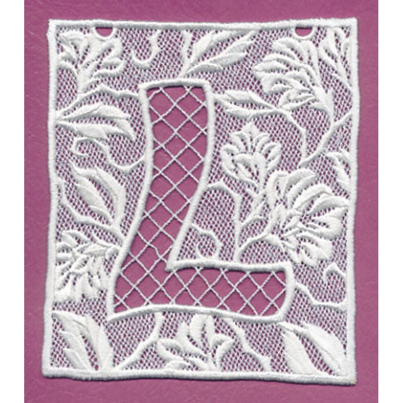 Bunting Letter L (Lace)|5.67″ x 4.87″ / 144.02mm x 123.7mm|3.9″ x 3.35″ / 99.06mm x 85.09mm|All Sizes