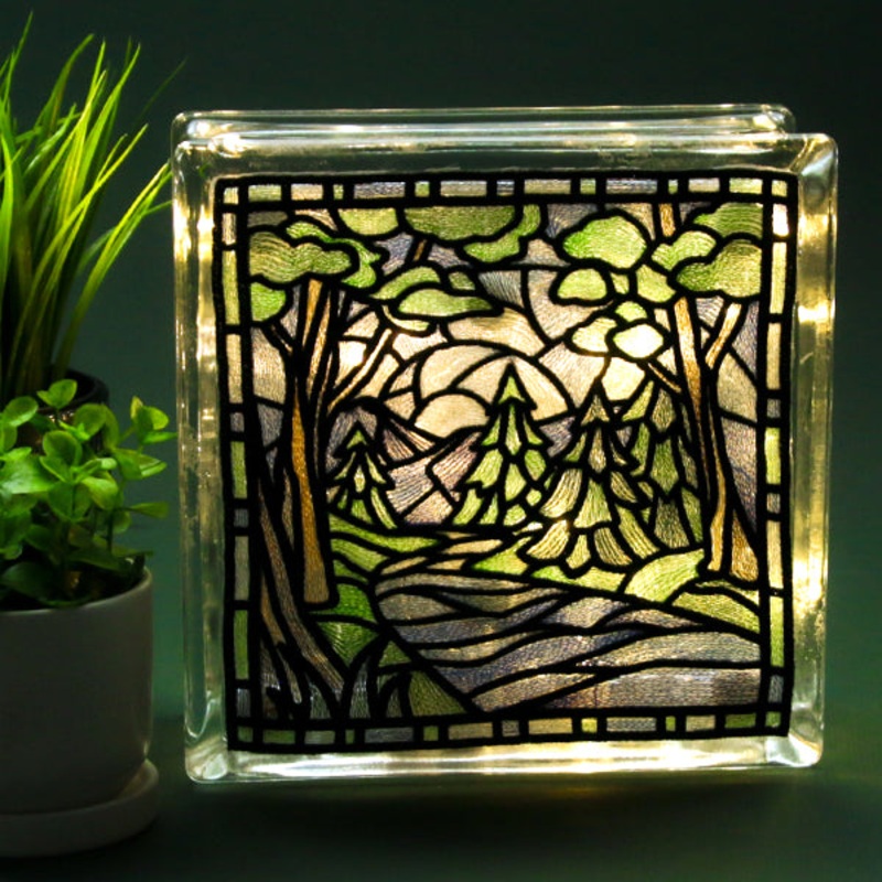 Four Seasons Stained Glass Square – Summer