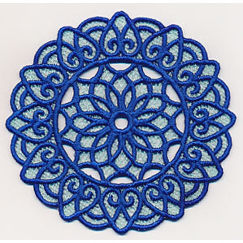 Frosty Winter Sparkle (Lace)|3.89″ x 3.88″ / 98.85mm x 98.48mm