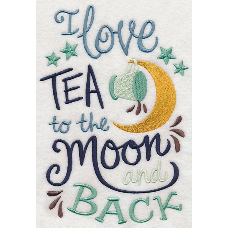 Love Tea To The Moon|10.13″ x 6.91″ / 257.2mm x 175.46mm|8.59″ x 5.86″ / 218.1mm x 148.79mm|7.82″ x 5.33″ / 198.51mm x 135.4mm|6.87″ x 4.68″ / 174.39mm x 118.95mm|3.88″ x 2.65″ / 98.65mm x 67.27mm|All Sizes