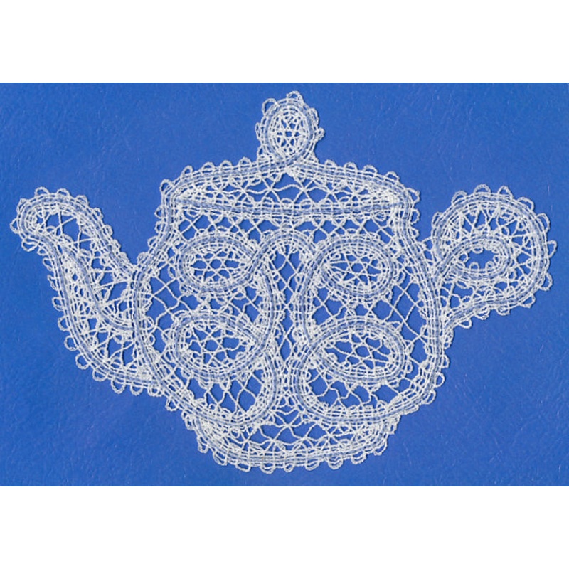 Tea Time Teapot (Battenburg Lace)