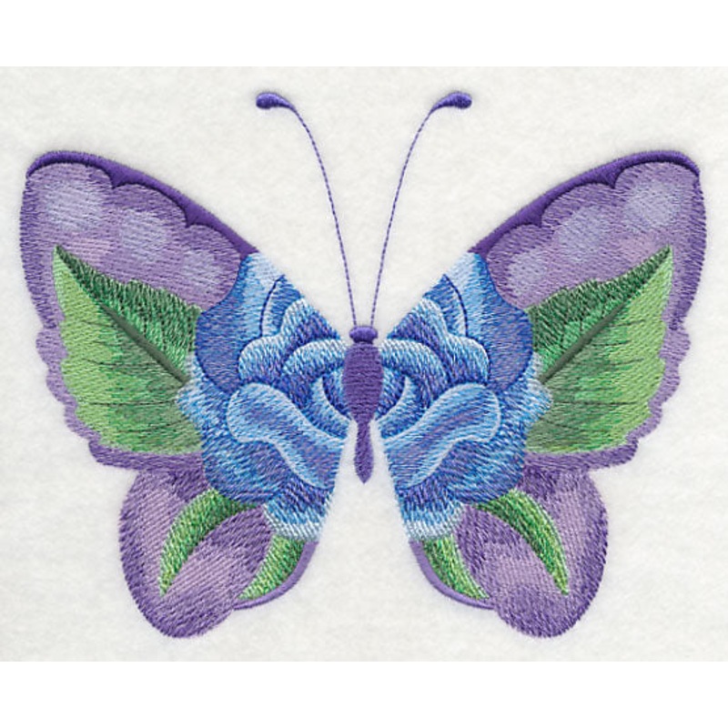 Blue Rose Butterfly in Watercolor