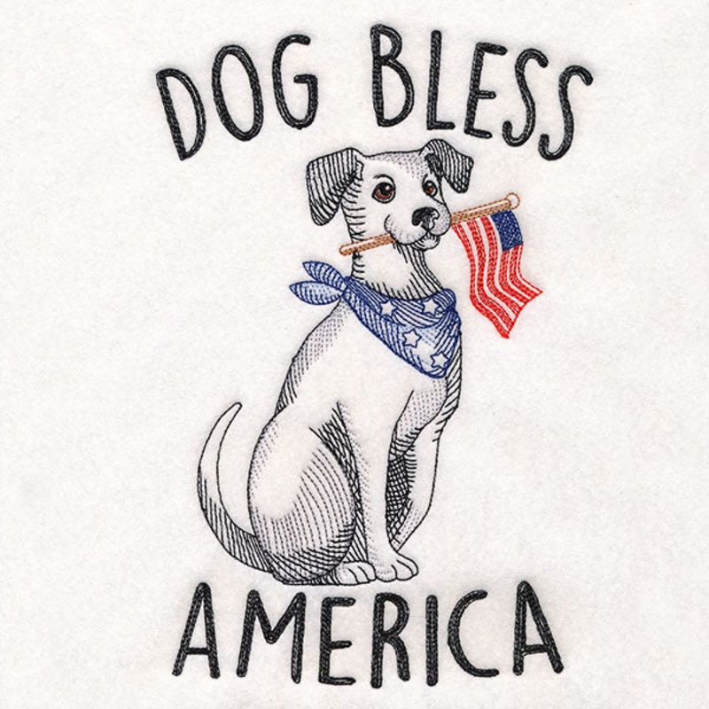 Dog Bless America|10.35″ x 6.85″ / 262.99mm x 173.9mm|8.84″ x 5.85″ / 224.6mm x 148.56mm|7.8″ x 5.16″ / 198.06mm x 130.98mm|6.85″ x 4.53″ / 173.91mm x 114.95mm|All Sizes