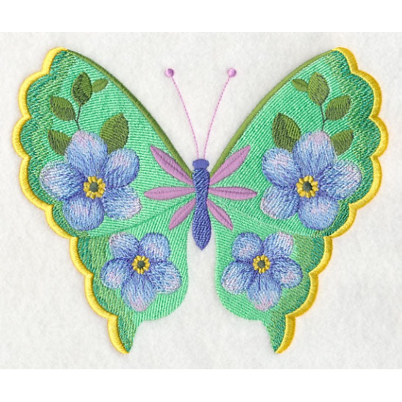 Forget-Me-Not Butterfly in Watercolor