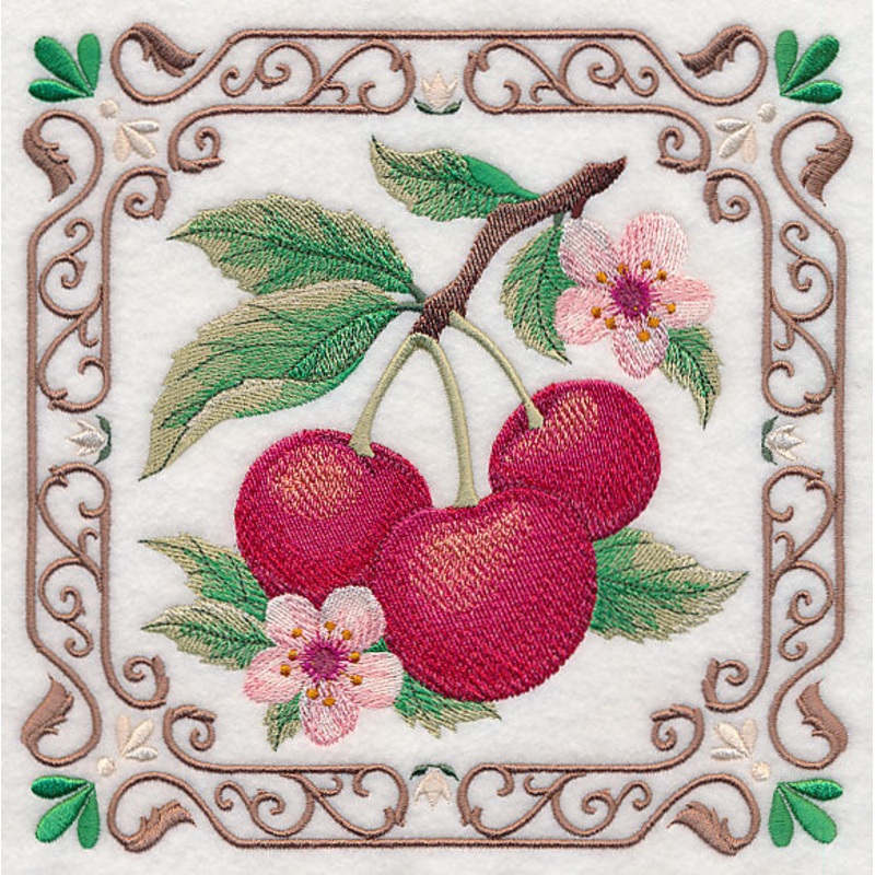 Cherry Fruit Tile|7.77″ x 7.79″ / 197.33mm x 197.99mm|6.9″ x 6.92″ / 175.13mm x 175.72mm|5.85″ x 5.87″ / 148.48mm x 148.98mm|4.87″ x 4.88″ / 123.58mm x 124mm|All Sizes