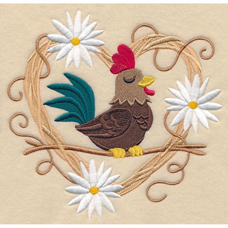 Chicken Love Nest – Rooster|6.9″ x 7.19″ / 175.27mm x 182.75mm|5.85″ x 6.1″ / 148.6mm x 154.98mm|4.85″ x 5.06″ / 123.2mm x 128.54mm|3.7″ x 3.86″ / 93.94mm x 98.12mm|All Sizes