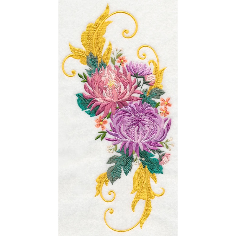 Chrysanthemum Spray with Flourish