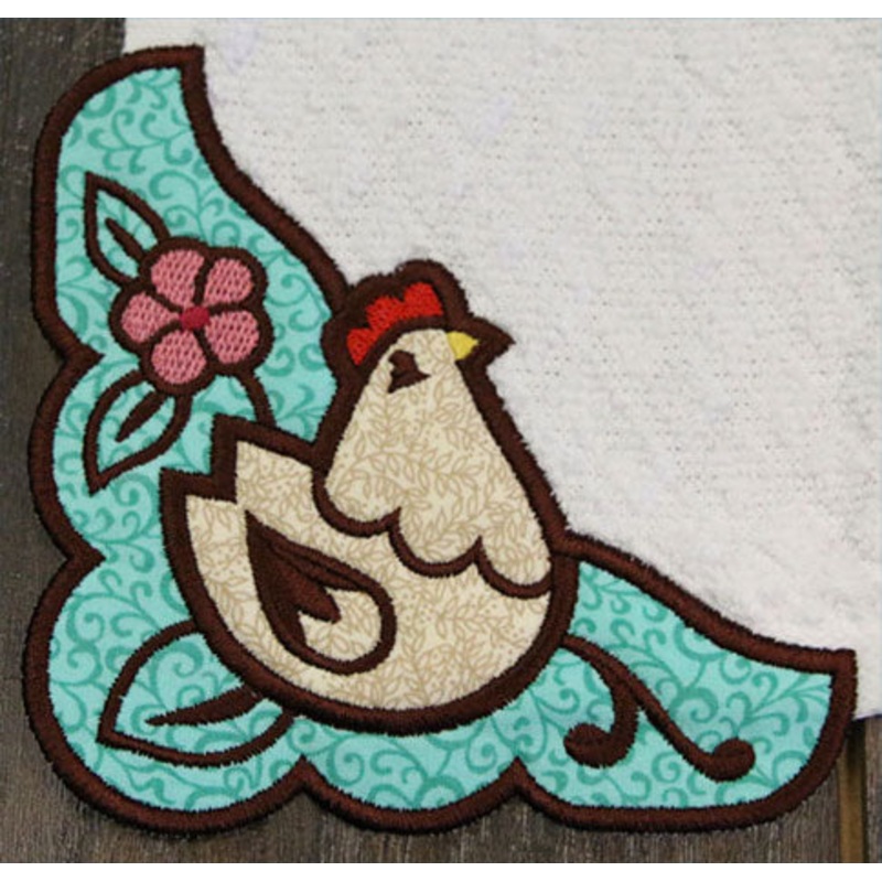 Country Cluck Corner – Left (Edgy Applique)
