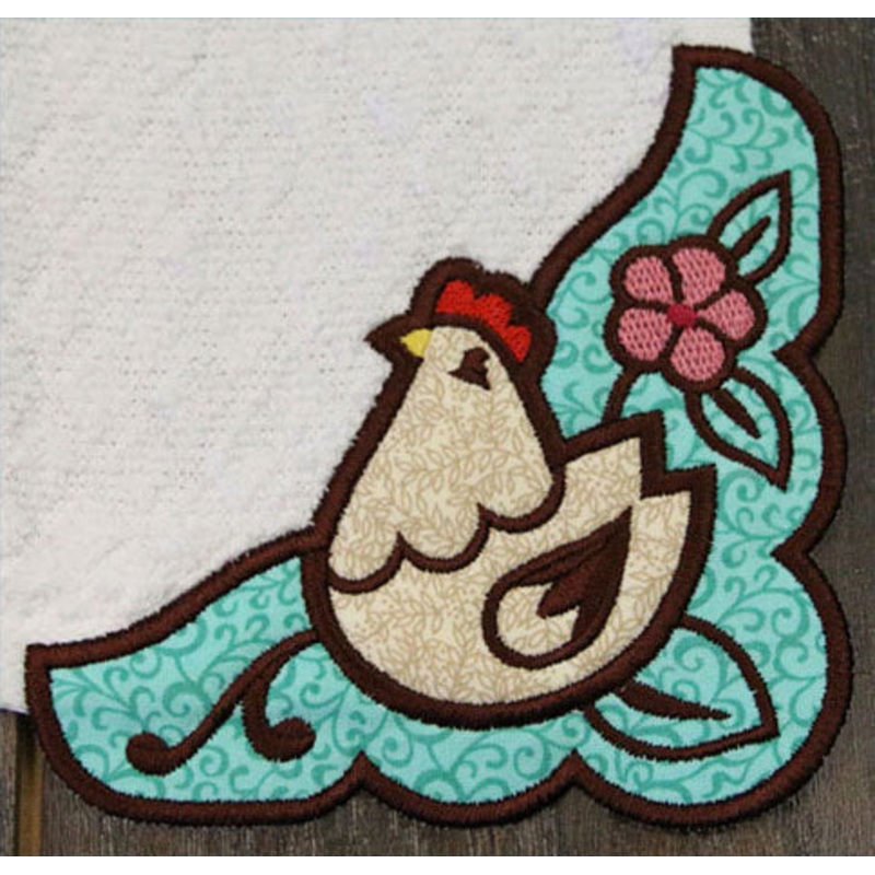 Country Cluck Corner – Right (Edgy Applique)